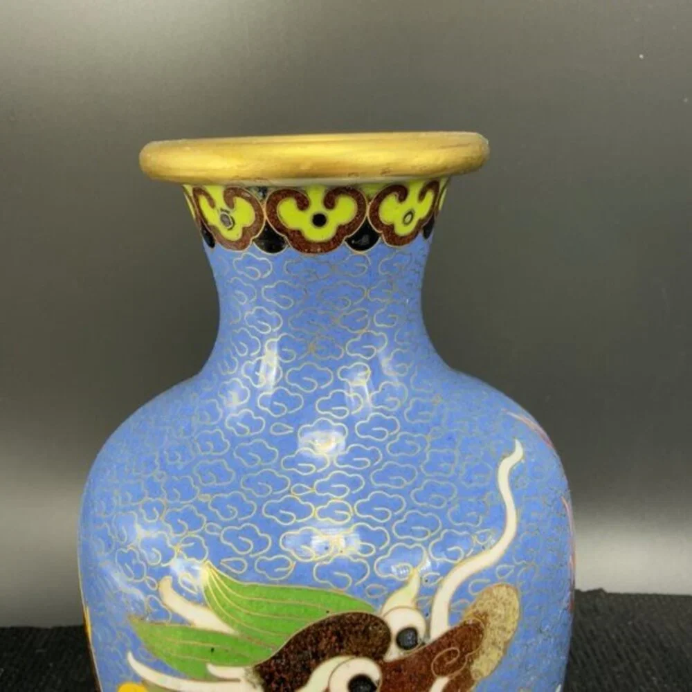 Chinese Cloisonne Enamel Metal Vase chinese cloisonne